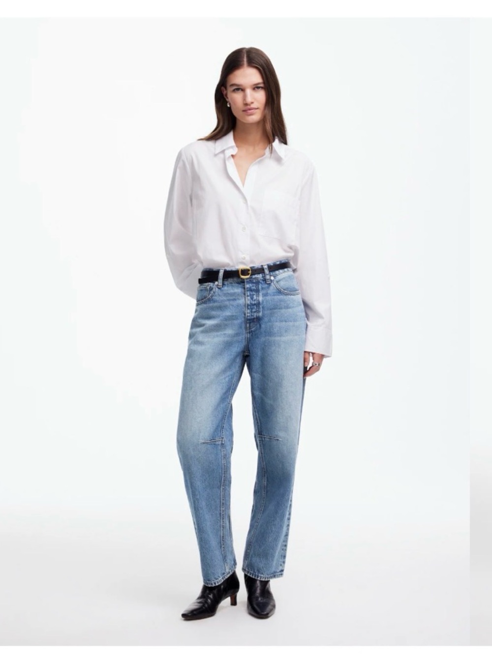 Madewell Darted Barrel Leg Jean Sz 28 Like New